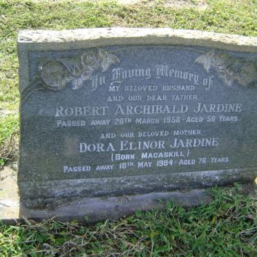 JARDINE Robert Archibald -1958 &amp; Dora Elinor MAGASKILL -1984