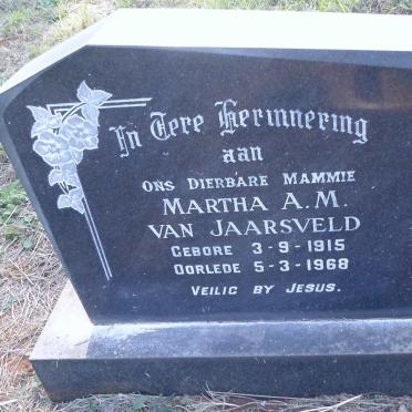 JAARSVELD Martha A.M., van 1915-1968