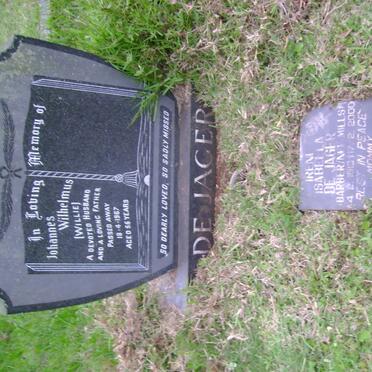 JAGER Johannes Wilhelmus, de  -1967 &amp; Irene Isabella formerly BARBER nee MILLS 1913-2000