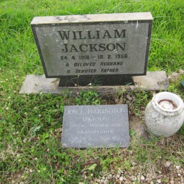 JACKSON William 1918-1956 :: Joyce HARRINGTON formerly JACKSON 1926-1997