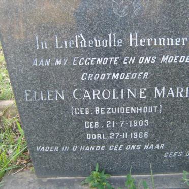 JAGER Ellen Caroline Marian, de nee BEZUIDENHOUT 1903-1966
