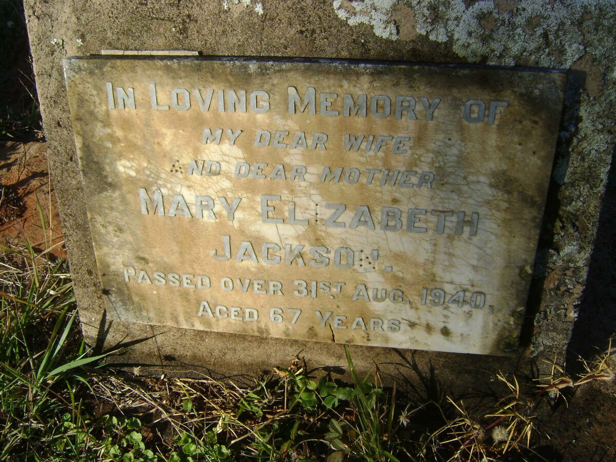 JACKSON Mary Elizabeth -1940