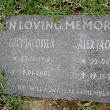 JACOBSEN Alex 1919-2006 &amp; Lucy 1919-2001