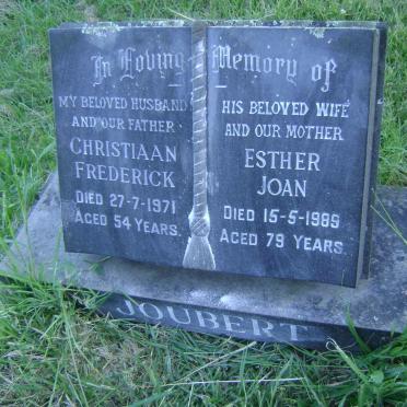 JOUBERT Christiaan Frederick -1971 &amp; Esther Joan -1989