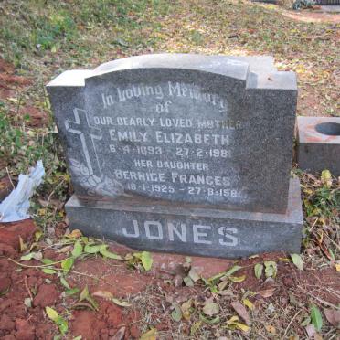 JONES Emily Elizabeth 1893-1981 :: JONES Bernice Frances 1925-1981
