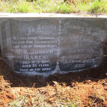 JOSEPH R.M. -1974 &amp; Leah 1904-1994