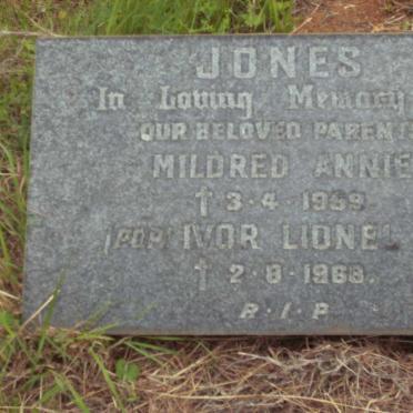 JONES Ivor Lionel -1968 &amp; Mildred Annie -1959