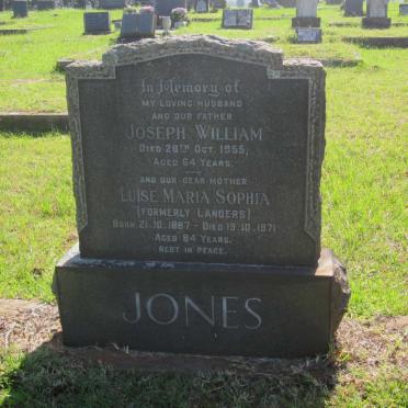 JONES Joseph William -1955 &amp; Luise Maria Sophia formerly LANDERS 1887-1971