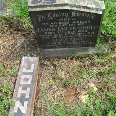 JOHN James Emlyn 1893-1971 &amp; Alice May 1897-1987