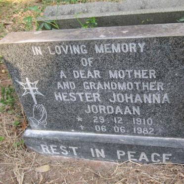 JORDAAN Hester Johanna 1910-1982