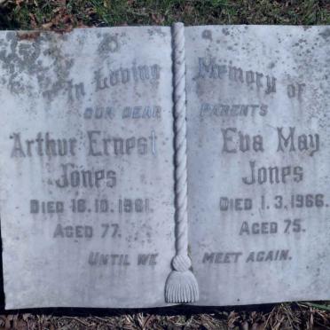 JONES Arthur Ernest -1961 &amp; Eva May -1966