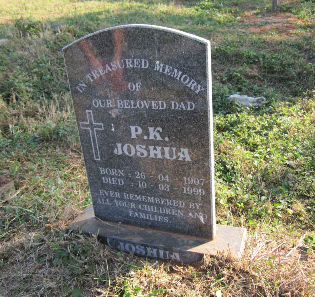 JOSHUA P.K. 1907-1999