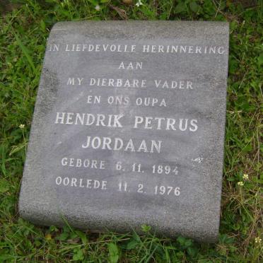 JORDAAN Hendrik Petrus 1894-1976