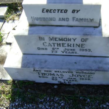 JOYCE Thomas -1958 &amp; Catherine -1953