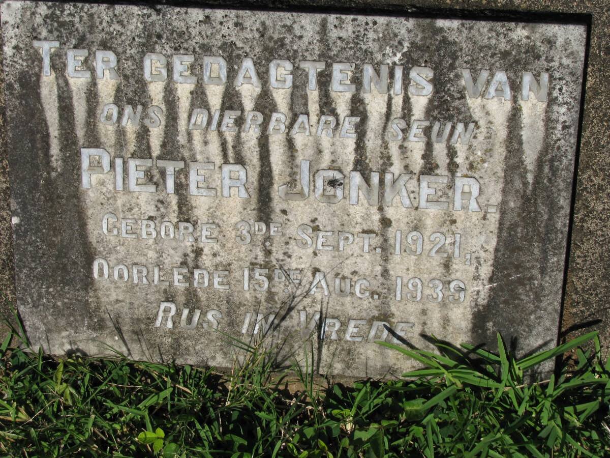 JONKER Pieter 1921-1939