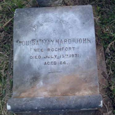 JOHN Louisa Maynard nee ROCHFORT -1931