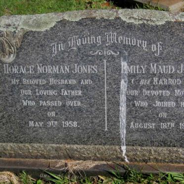 JONES Horace Norman -1958 &amp; Emily Maud HARROD -1959