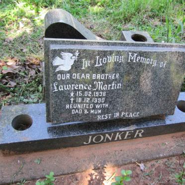 JONKER Lawrence Martin 1936-1990