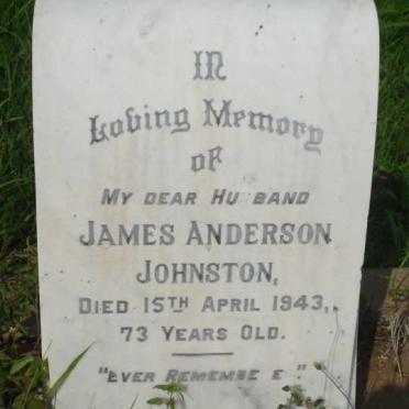 JOHNSTON James Anderson -1943 :: JOHNSTON May -1947