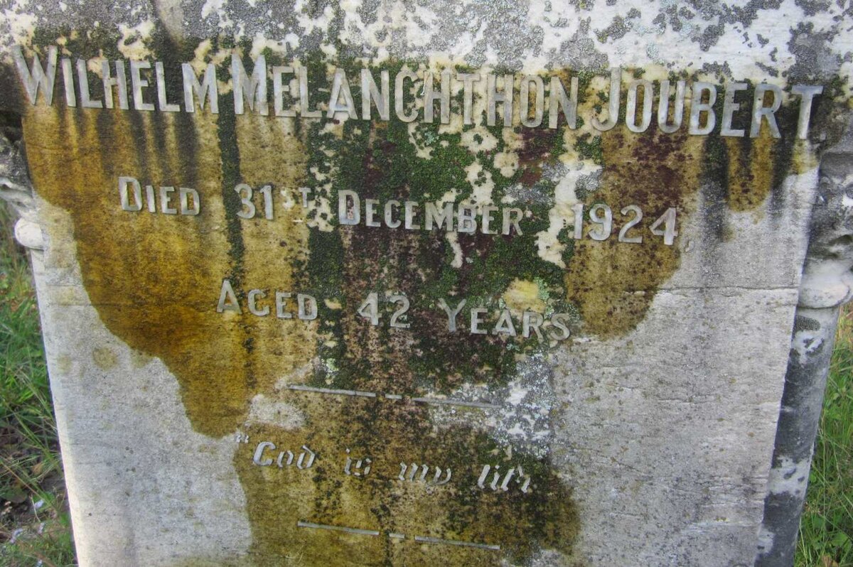 JOUBERT Wilhelm Melanchthon -1924 &amp; Francina -1964