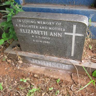 JOHNSON Elizabeth Ann 1950-1981