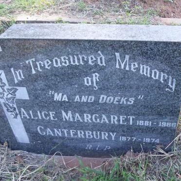 JOHNSON Canterbury 1877-1974 &amp; Alice Margaret 1881-1966