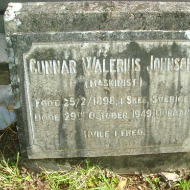 JOHNSON Gunnar Walerius 1898-1949