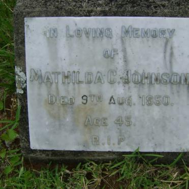 JOHNSON Mathilda C. -1950