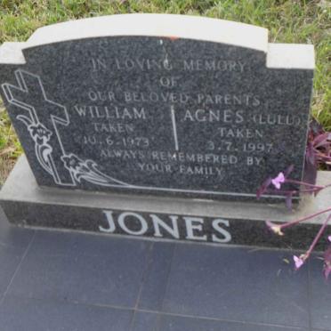 JONES William -1973 &amp; Agnes -1997