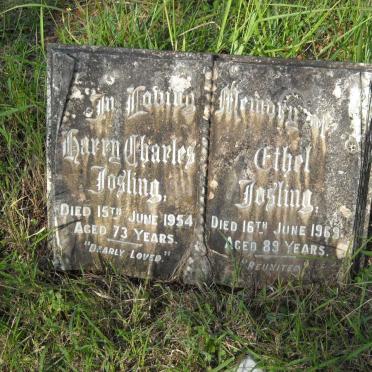 JOSLING Harry Charles -1954 &amp; Ethel -1969