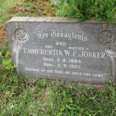 JONKER Emmerentia W.F. 1884-1962