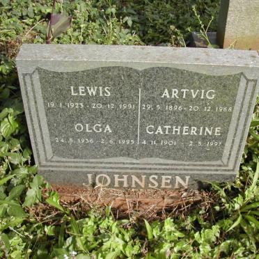 JOHNSEN Artvig 1896-1968 &amp; Catherine 1901-1997 :: JOHNSEN Lewis 1932-1991 &amp; Olga 1936-1995