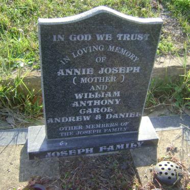 JOSEPH Annie -1987 :: JOSEPH William -1950 :: JOSEPH Anthony -1957 :: JOSEPH Carol -1960:: JOSEPH Andrew :: JOSEPH Daniel