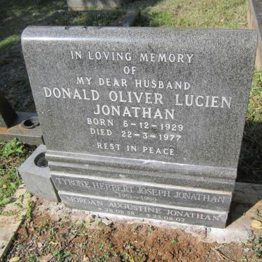 JONATHAN Donald Oliver Lucien 1929-1977 :: JONATHAN Tyrone Herbert Joseph 1951-1980 :: JONATHAN Morgan Augustine 1958-2007