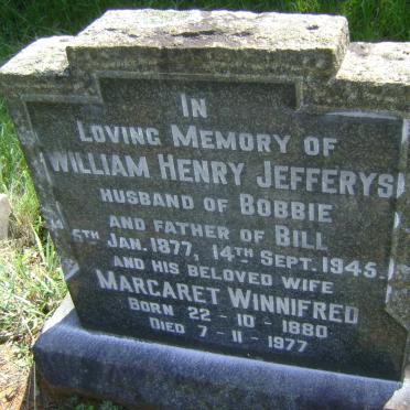 JEFFERYS William Henry 1877-1945 &amp; Margaret Winnifred 1880-1977 :: JEFFERYS W.S. 1918-1973