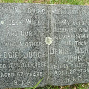 JUDGE Peggie 1921-1968 :: JUDGE Denis Michael 1951-1979