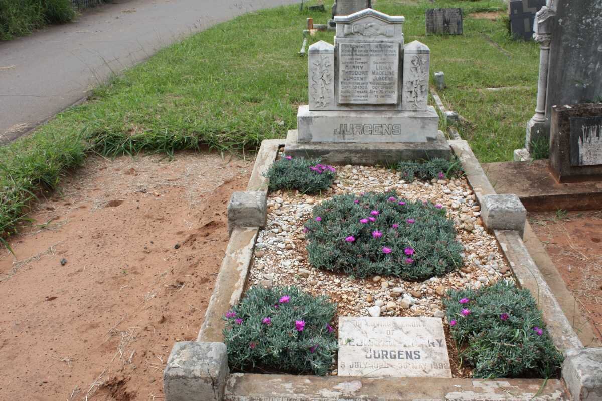 JURGENS Harry Theodore -1939 &amp; Lilian Madeline -1966 :: JURGENS Desmond Harry 1928-1992