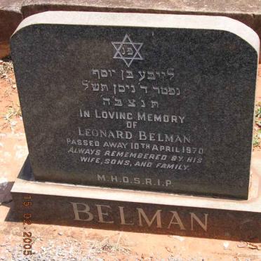 BELMAN Leonard -1970