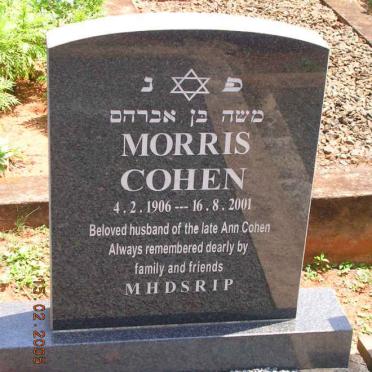COHEN Morris 1906-2001