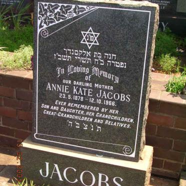 JACOBS Annie Kate 1878-1966