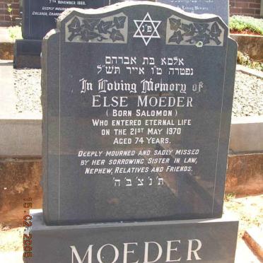 MOEDER Else nee SALOMON -1970