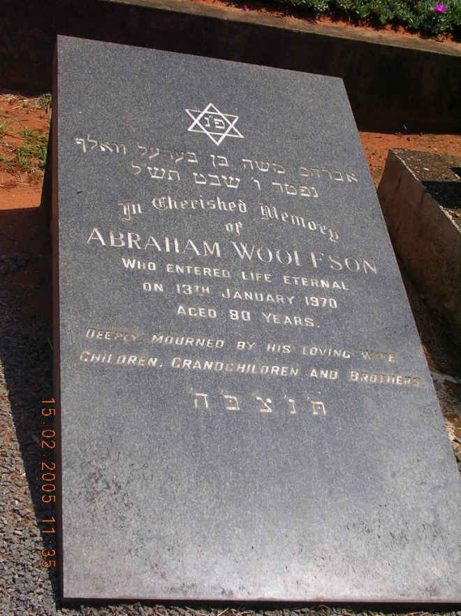 WOOLFSON Abraham -1970