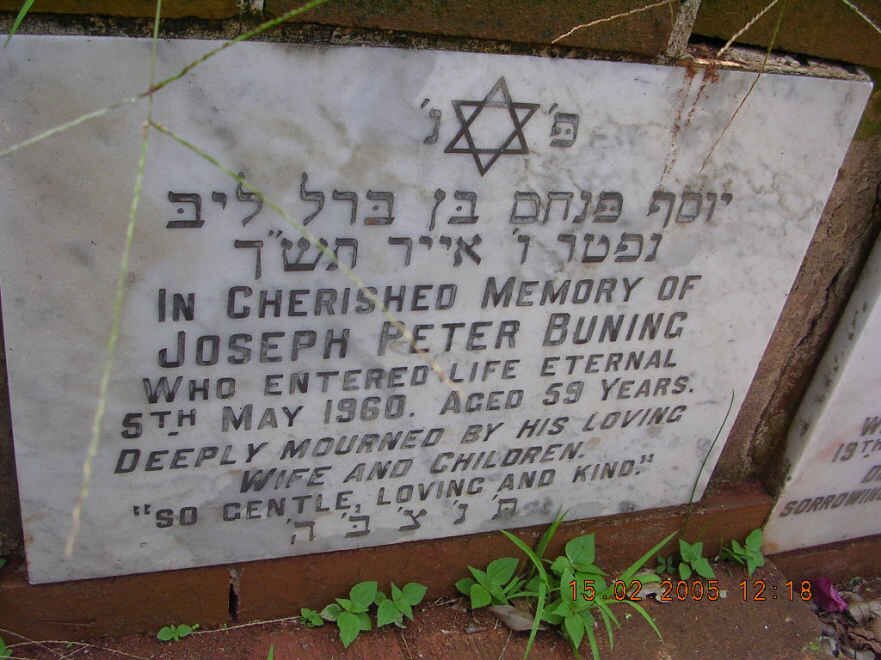 BUNING Joseph Peter -1960