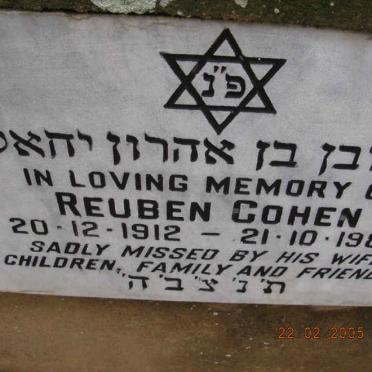 COHEN Reuben 1912-1982