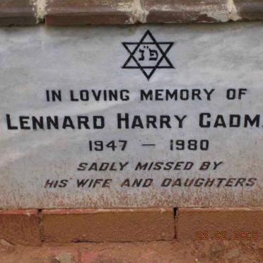 CADMAN Lennard Harry 1947-1980