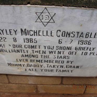 CONSTABLE Hayley Michelle 1985-1986