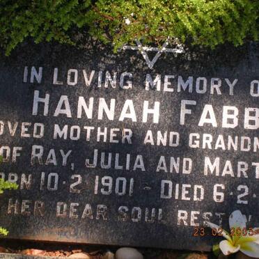 FABB Hannah 1901-1981