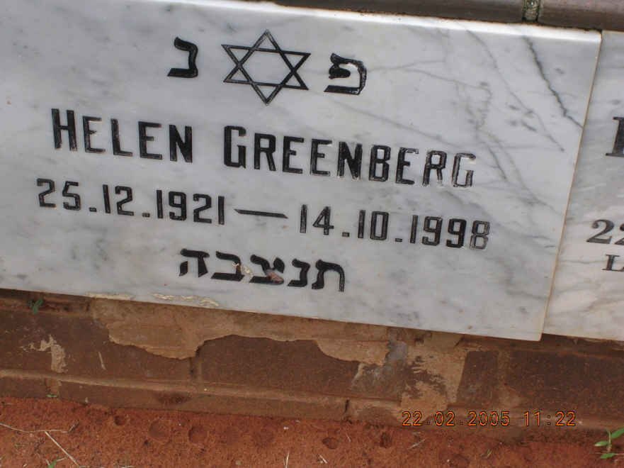 GREENBERG Helen 1921-1998