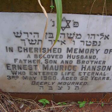 HANSON Ernest Maurice -1960