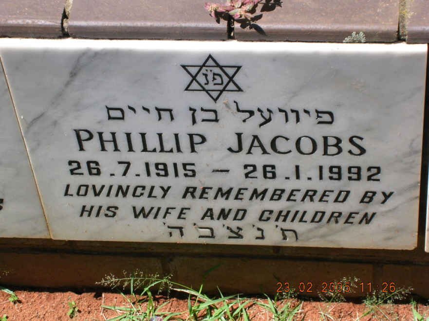 JACOBS Phillip 1915-1992